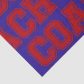 スクールカラーCOACH大学の文字 – 赤と青 薄葉紙 (詳細)