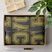 スクールカラーCOACH大学の文字 – 黒 – 金ゴールド 薄葉紙 (ギフト)