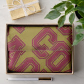 スクールカラーCOACH Varsity Letters-Burgundy-金ゴールド 薄葉紙 (ギフト)