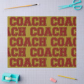 スクールカラーCOACH Varsity Letters-Maroon-金ゴールド 薄葉紙 (クラフト)