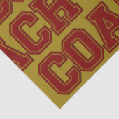 スクールカラーCOACH Varsity Letters-Maroon-金ゴールド 薄葉紙 (詳細)
