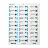 スクールカラーLtブルーと金ゴールド卒業 ラベル (フルシート)