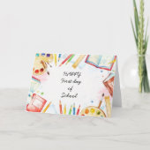 スクールカードの初日おめでとう カード (正面)