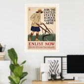 スクールガーデン陸軍に入隊 ポスター (ホームオフィス)