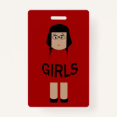 スクールガールズルームホールパス バッジ (正面)
