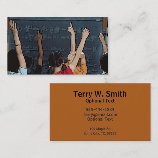 スクールキッズ先生名刺 名刺 (正面/裏面)