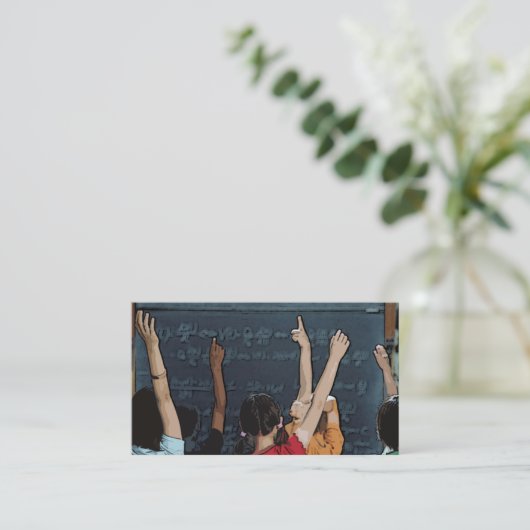 スクールキッズ先生名刺 名刺 (スタンド正面)