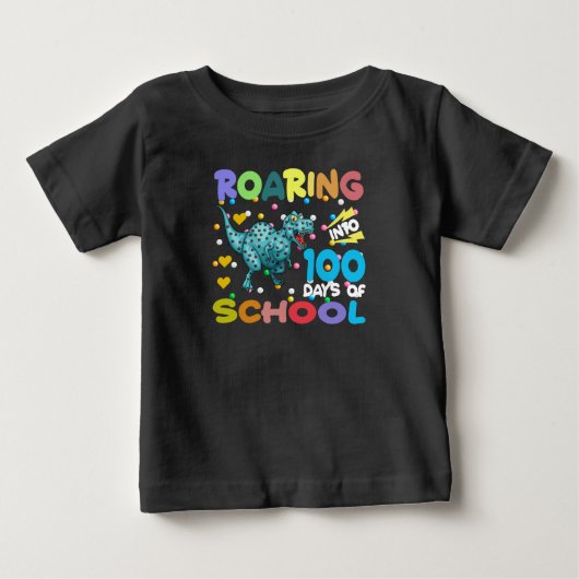 スクールキッズTシャツの100日に轟音 ベビーTシャツ (正面)