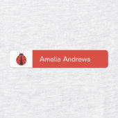 スクールキャンプの名前ラベルにラディバグのアイロン ラベル (デザイン1)