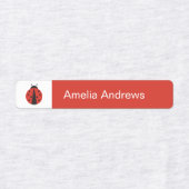 スクールキャンプの名前ラベルにラディバグのアイロン ラベル (デザイン2)