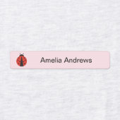 スクールキャンプの名前ラベルにラディバグのアイロン ラベル (デザイン2)