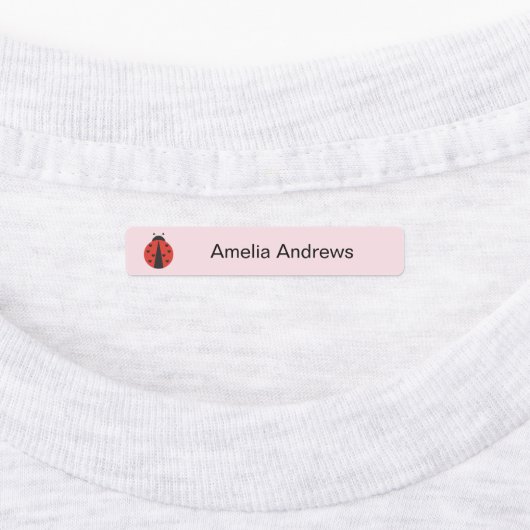 スクールキャンプの名前ラベルにラディバグのアイロン ラベル (貼付)