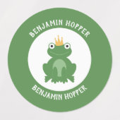 スクールキャンプの防水カエルの名前ラベル ラベル (デザイン2)