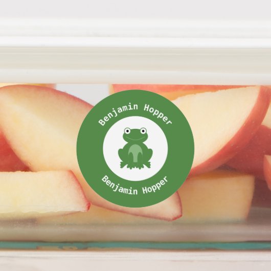 スクールキャンプの防水カエルの名前ラベル ラベル (貼付)