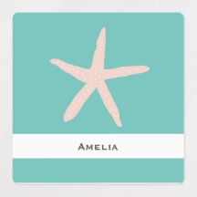 スクールキャンプの防水性ヒトデの名前ラベル