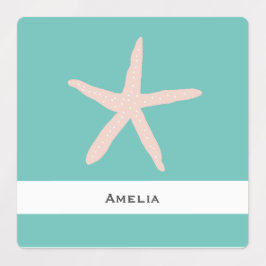 スクールキャンプの防水性ヒトデの名前ラベル ラベル