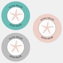 スクールキャンプの防水性ヒトデの名前ラベル