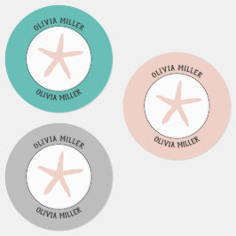 スクールキャンプの防水性ヒトデの名前ラベル ラベル