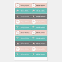 スクールキャンプ保育園のヒトデ名ラベル