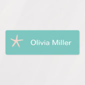 スクールキャンプ保育園のヒトデ名ラベル ラベル (デザイン2)