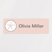 スクールキャンプ保育園のヒトデ名ラベル ラベル (デザイン1)