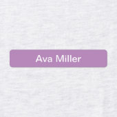 スクールキャンプ保育園の紫色のピンクの名前ラベル ラベル (デザイン2)