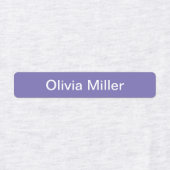 スクールキャンプ保育園の紫色の名前ラベル ラベル (デザイン1)