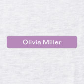 スクールキャンプ保育園の紫色の名前ラベル ラベル (デザイン2)