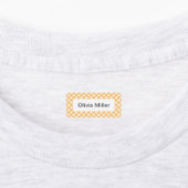 スクールキャンプ保育園の黄色いギンガムの名前ラベル ラベル (貼付)