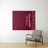 スクールクラスイヤーのマルーン金ゴールドカスタム背景 タペストリー (インサイチュ(横))