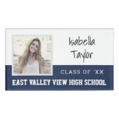 スクールクラスパーソナライズされた懇親会年鑑フォト 名札 (正面)