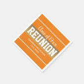 スクールクラス懇親会任意の年オレンジ金ゴールドナプキンス スタンダードカクテルナプキン (角)