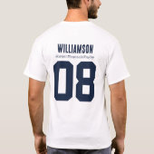 スクールクラブチームリーグ名ラグビー Tシャツ (裏面)