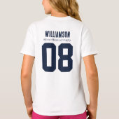 スクールクラブチームリーグ名ラグビー Tシャツ (裏面)