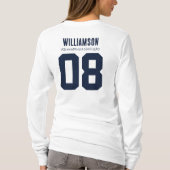 スクールクラブチームリーグ名ラグビー Tシャツ (裏面)