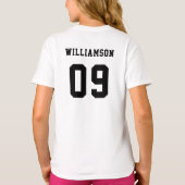 スクールクラブチーム名番号サッカー Tシャツ (裏面)
