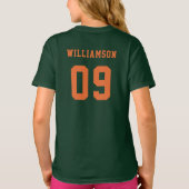 スクールクラブチーム名番号バスケットボール Tシャツ (裏面)