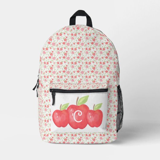 スクールクレスト |小学校Apple Monogram プリントバックパック (正面)