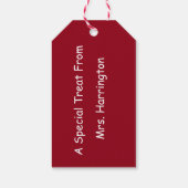 スクールクレヨンパーソナライズされたズ ギフトタグ (裏面)