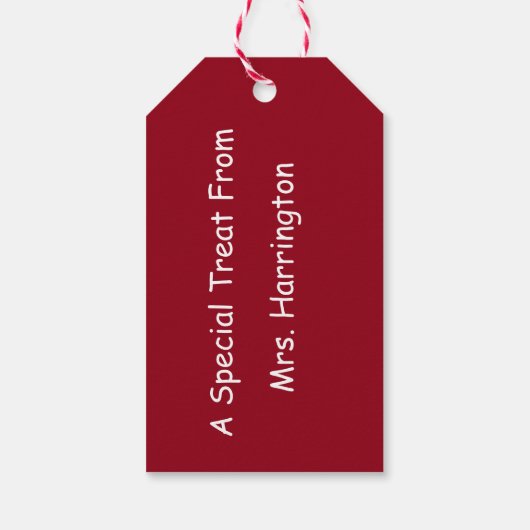 スクールクレヨンパーソナライズされたズ ギフトタグ (裏面)