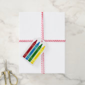 スクールクレヨンパーソナライズされたズ ギフトタグ (より糸付き)