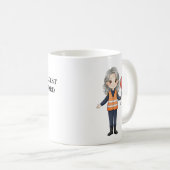 スクールクロッシングガードの名入れ コーヒーマグカップ (正面右)