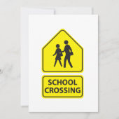スクールクロッシング標識招待状 招待状 (正面)