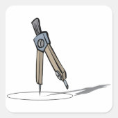 スクールコンパススクエアステッカー スクエアシール (正面)