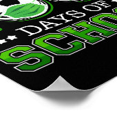 スクールサッカー100日着用顔マスクを蹴った ポスター (角)