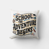 スクールザアドベンチャー開始おもしろい引用文 クッション (正面)