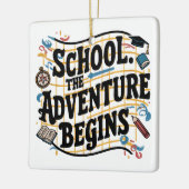 スクールザアドベンチャー開始おもしろい引用文 セラミックオーナメント (左)