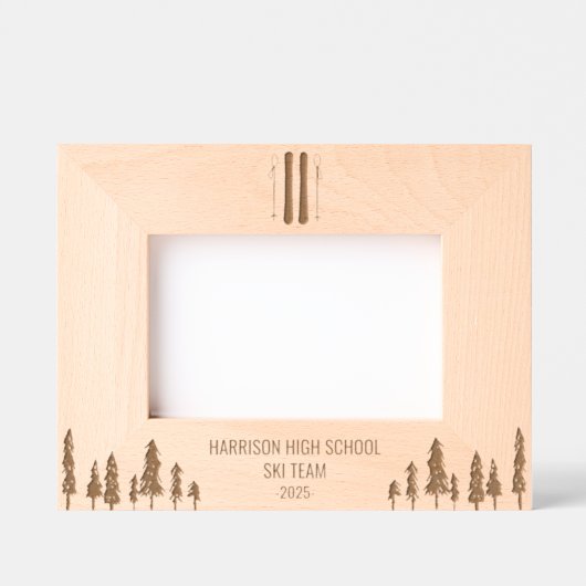 スクールスキーチームカスタム レーザー彫刻フレーム (正面)