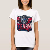 スクールスピリットシャツ – Go Team!学校プライドTシャツ Tシャツ (正面)