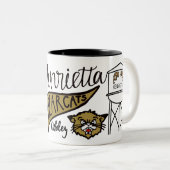 スクールスピリットボタン ツートーンマグカップ (正面右)